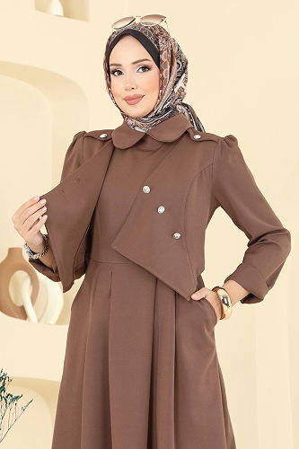 moda selvim Dress 2743SL432 Dark Vision - Thumbnail