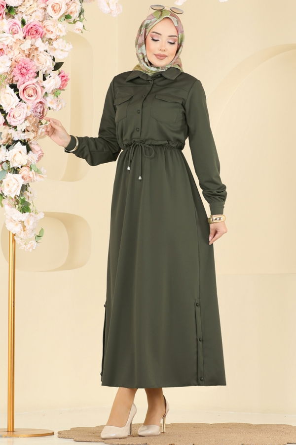 Modaselvim Dress Dress 2744SL432 Khaki