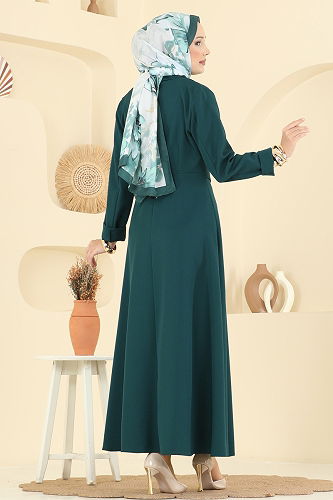 moda selvim Dress 2746SL432 Petroleum - Thumbnail