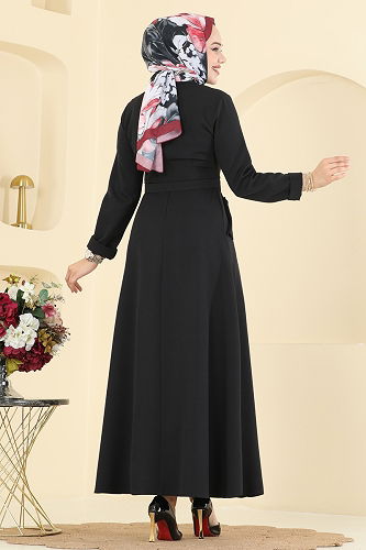 moda selvim Dress 2749SL432 Black - Thumbnail