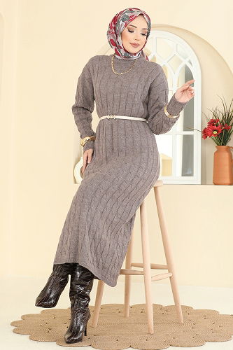 moda selvim Dress 2752AYD574 Dark Vision - Thumbnail