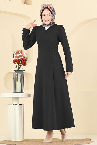 moda selvim Dress 2754SL432 Black - Thumbnail