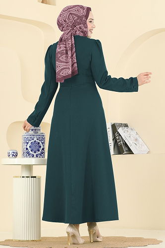 moda selvim الفستان بترولي 2754SL432 - Thumbnail