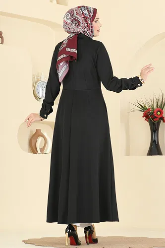 moda selvim Dress 2772SL432 Black - Thumbnail