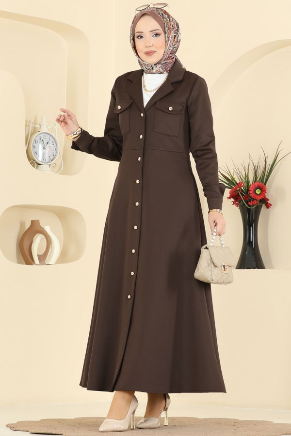 Modaselvim Dress Dress 2772SL432 Dark Brown