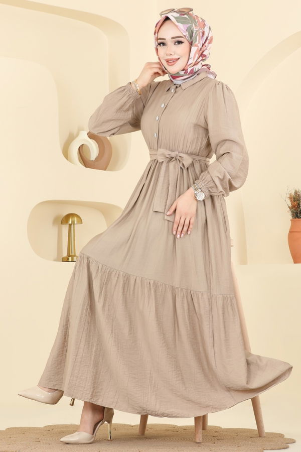 Modaselvim الفساتين الفستان بيج 2781AYD574