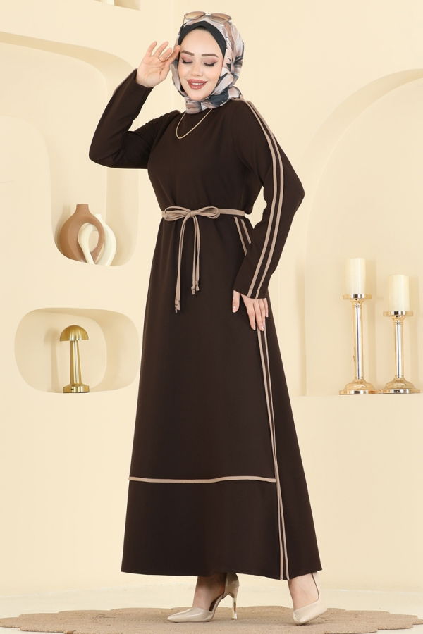 Modaselvim Dress Dress 2781SL432 Bitter Brown