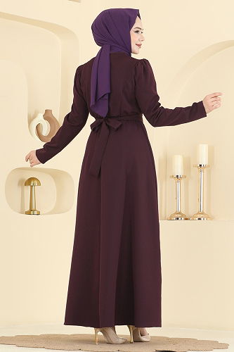 moda selvim Dress 2788SL432 Damson - Thumbnail