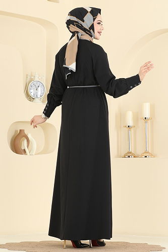 moda selvim Dress 2790SL432 Black - Thumbnail