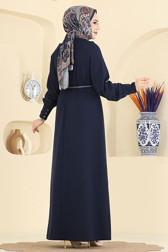 moda selvim الفستان كحلي 2790SL432 - Thumbnail