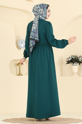 moda selvim Dress 2805SL432 Petroleum - Thumbnail