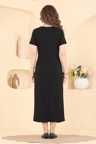 moda selvim Dress 2808AYD574 Black - Thumbnail