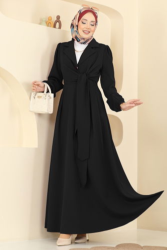 moda selvim Dress 2812SL432 Black - Thumbnail