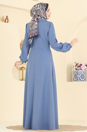 moda selvim الفستان أزرق 2812SL432 - Thumbnail