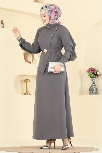 S.L.K. - الفستان رمادي غامق 2841SLK540