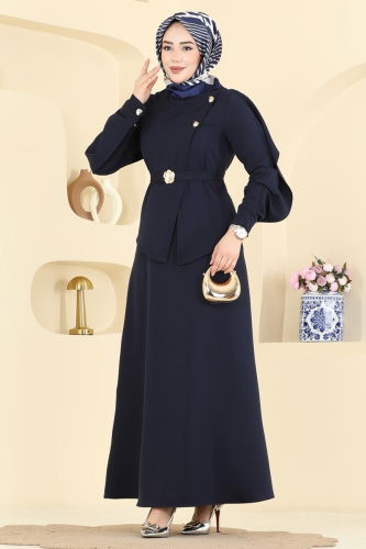 S.L.K. - Dress 2841SLK540 Navy Blue