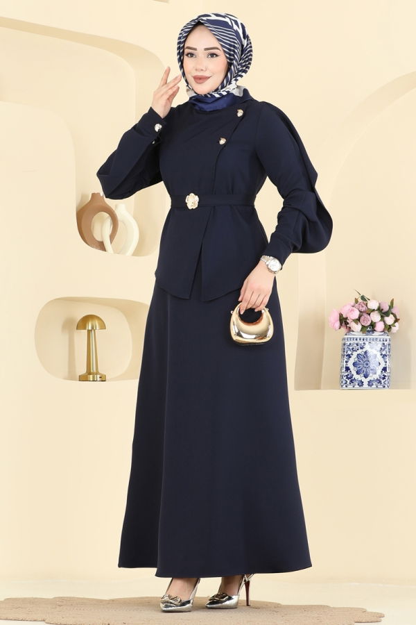 Modaselvim Dress Dress 2841SLK540 Navy Blue