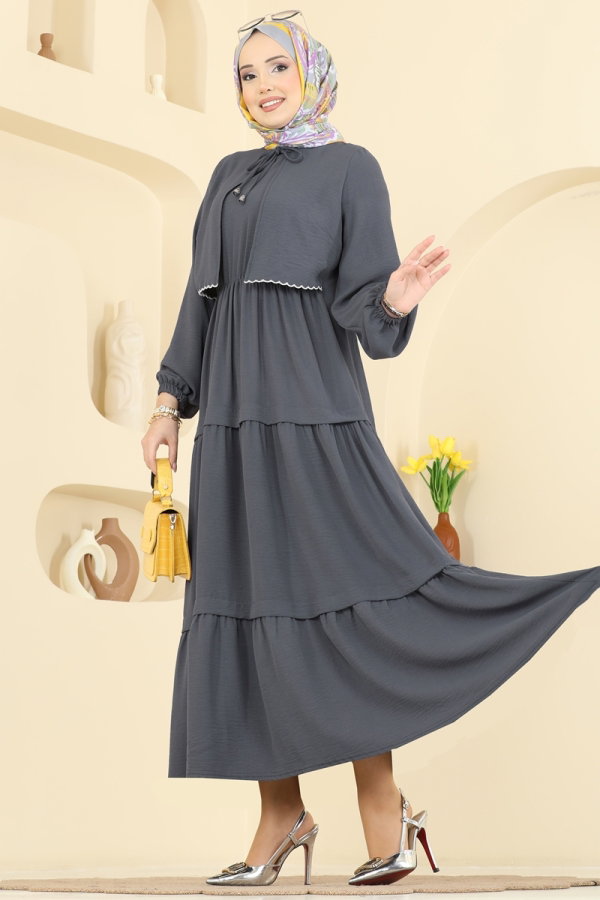 Dress 2851SLK540 Anthracite - Moda Selvim