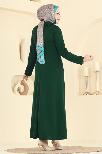 moda selvim الفستان زيتي 2855SL432 - Thumbnail
