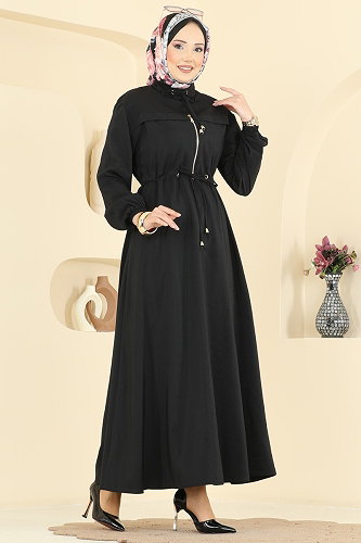 moda selvim Dress 2859SL432 Black - Thumbnail