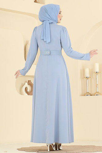moda selvim الفستان أزرق 2864SL432 - Thumbnail