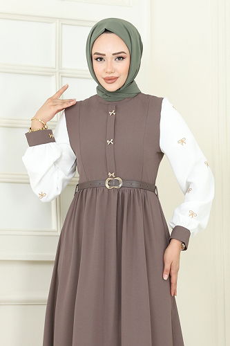 moda selvim Dress 286ASN888 Dark Vision - Thumbnail