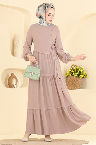 moda selvim Dress 2885SLK540 Vision - Thumbnail