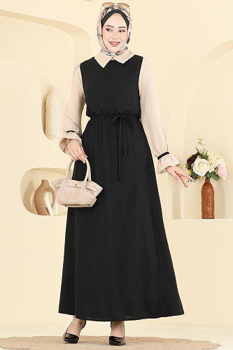 moda selvim Dress 2888SL432 Black & Light Vision - Thumbnail