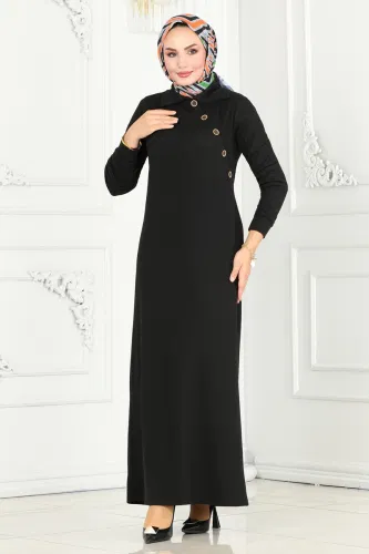 moda selvim Dress 288DVL817 Black - Thumbnail