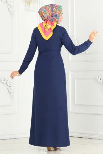 moda selvim Dress 288DVL817 Navy Blue - Thumbnail