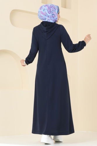 moda selvim Dress 289DVL817 Navy Blue - Thumbnail