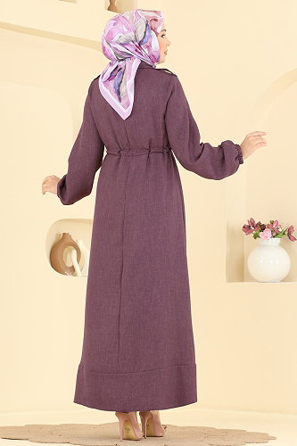 moda selvim Dress 2916SL432 Damson - Thumbnail
