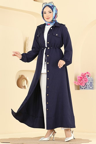 moda selvim الفستان كحلي 2916SL432 - Thumbnail
