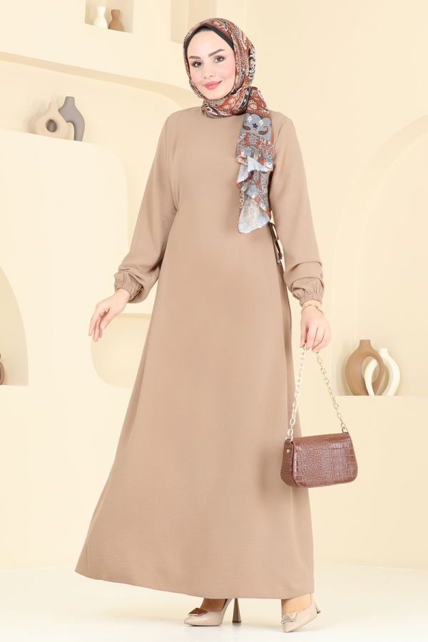 Modaselvim خصم صافٍ20%+20% في سلة التسوق الفستان بيج 3001BM387