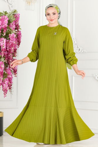 P.R.M. - Dress 3002PM271 Petroleum Green