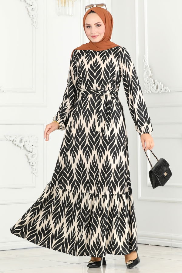 Modaselvim Dress DRESS 3011PM271 Black&Vision