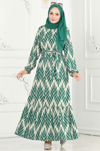 P.R.M. - DRESS 3011PM271 Emerald & Vision