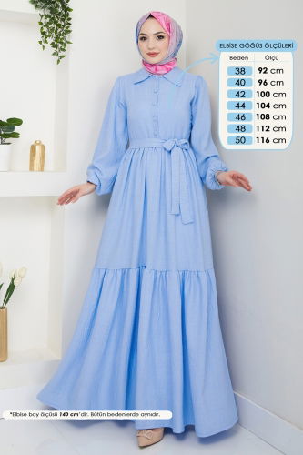 H.B.S. - Dress 3025HBS856 Baby Blue