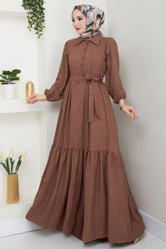 H.B.S. - Dress 3025HBS856 Light Brown