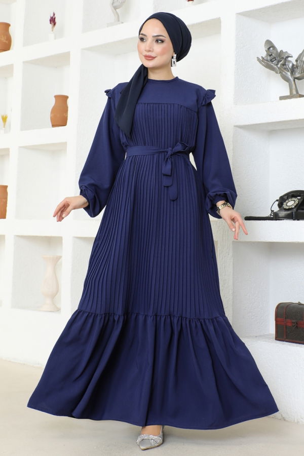 Dress 3030HBS856 Navy Blue - 1