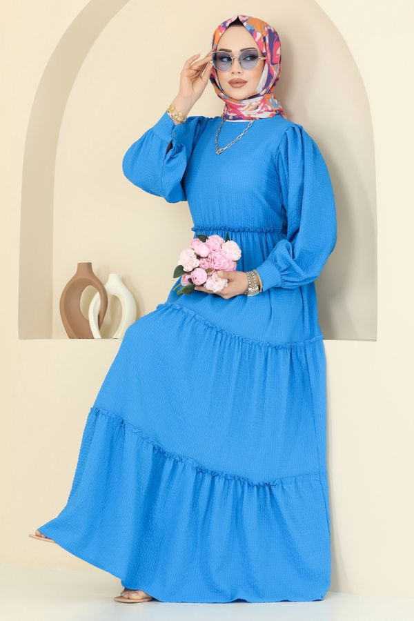 Modaselvim NET 20%+20% DISCOUNT IN THE CARD Dress 3033TBL694 Blue