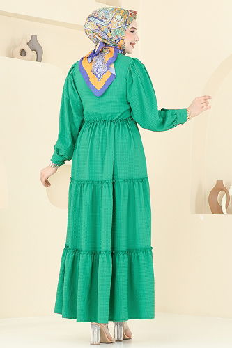 moda selvim Dress 3033TBL694 Green - Thumbnail