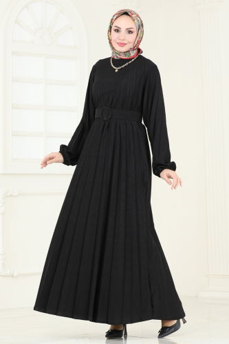 H.B.S. - Dress 3037HBS856 Black