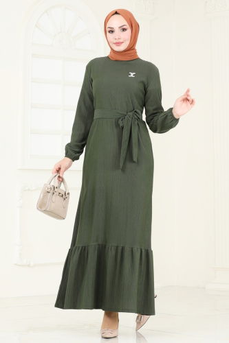 H.B.S. - Dress 3038HBS856 Khaki