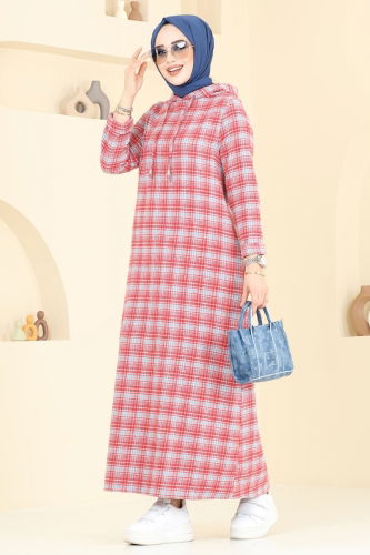 K.T.R. - Dress 3043KTR750 Gray&Red