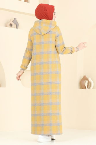 moda selvim Dress 3043KTR750 Light Mustard - Thumbnail