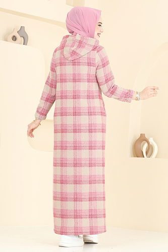 moda selvim الفستان بينك آند فيجن 3043KTR750 - Thumbnail