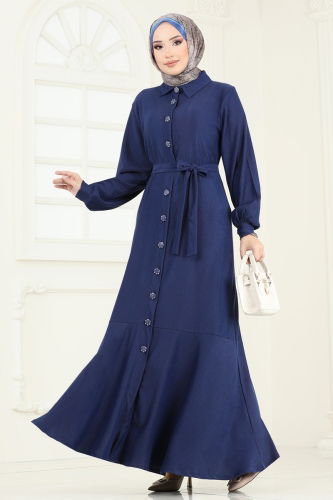 H.B.S. - Dress 3061HBS856 Navy Blue