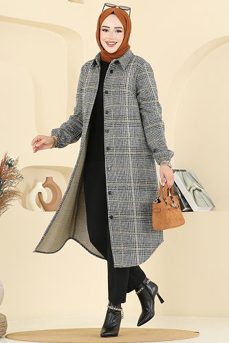 moda selvim Tunic 3062KTR750 Gray - Thumbnail