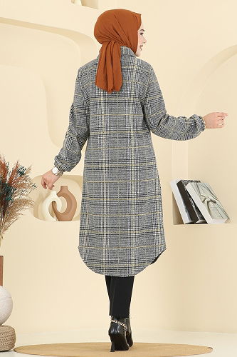 moda selvim Tunic 3062KTR750 Gray - Thumbnail